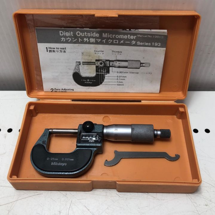 Mitutoyo カウント外側マイクロメータ Series193 193-111 - 中古工具
