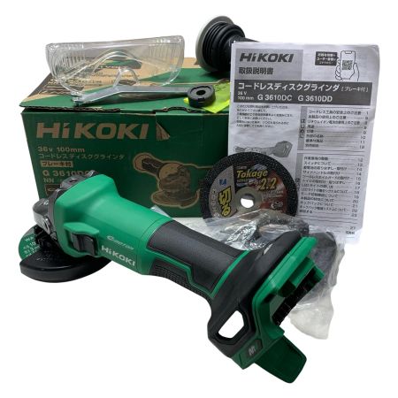 HiKOKI ハイコーキ 100ｍｍ　コードレスディスクグラインダ G3610DC グリーン