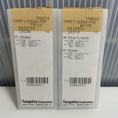 Tungaloy ねじ切りチップ2セット
