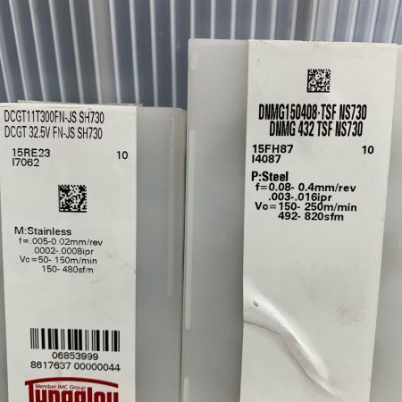 tungloy ねじ切りチップ 2セット