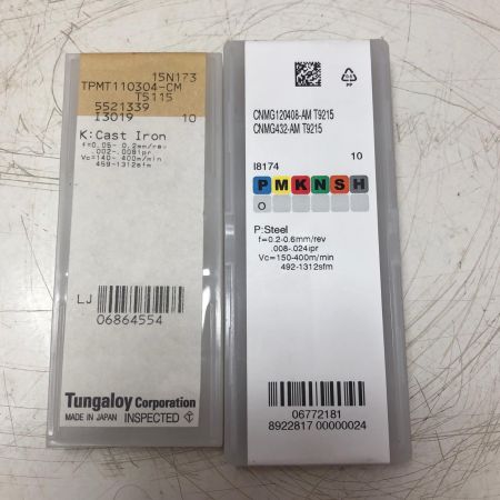 Tungaloy ねじ切りチップ ２セット