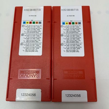 SUNDVIK ねじ切りチップ N123G2 2セット