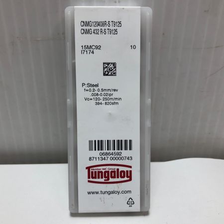 Tungaloy ねじ切りチップ CNMG432R-S