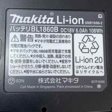MAKITA マキタ バッテリ BL1860B ブラック