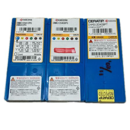 KYOCERA ねじ切りチップ 3セット