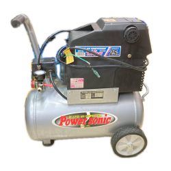 PAOCK コンプレッサー 本体のみ コード式 100v APM-25L シルバー×ブラック Bランク