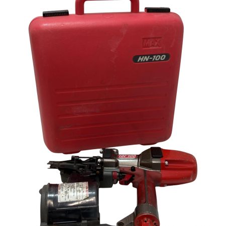 MAX マックス 高圧エア釘打ち HN-100 レッド ケース付