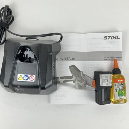 ЗЗ STIHL 10.8V 充電式ハンディソー ガーデンカッター 充電器 バッテリー×1 ケース付 GTA26 オレンジ×ホワイト