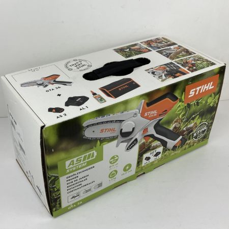 ЗЗ STIHL 10.8V 充電式ハンディソー ガーデンカッター 充電器 バッテリー×1 ケース付 GTA26 オレンジ×ホワイト