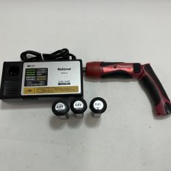 Panasonic パナソニック コードレス式ペンインパクトドライバ EZ7410 レッド 充電器・充電池4個付 Bランク