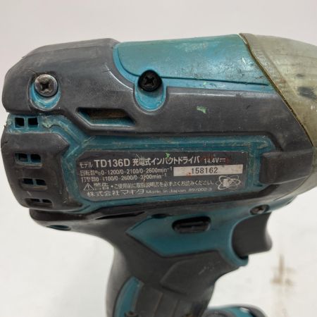 MAKITA マキタ インパクトドライバ TD136D ブルー バッテリー付 14.4v