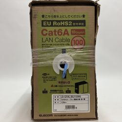 ELECOM エレコム LD-GPAL/BU100RS 100ｍ Cat6Aケーブル 単線使用 未使用品 Sランク