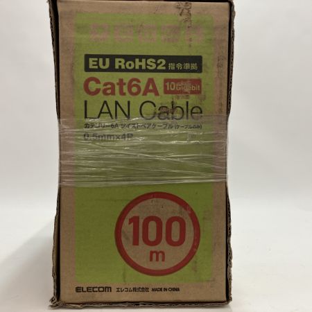 ELECOM エレコム LD-GPAL/BU100RS 100ｍ Cat6Aケーブル 単線使用 未使用品