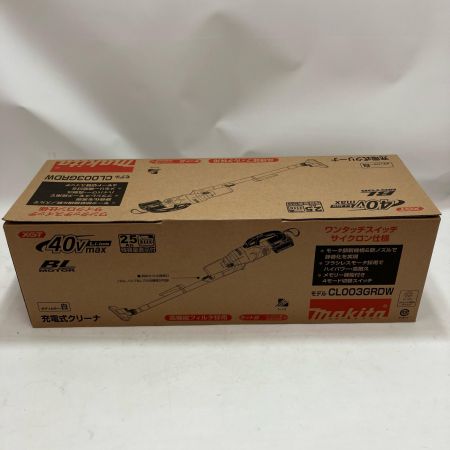 MAKITA マキタ 充電式クリーナ CL003GRDW バッテリー・充電器付 ホワイト