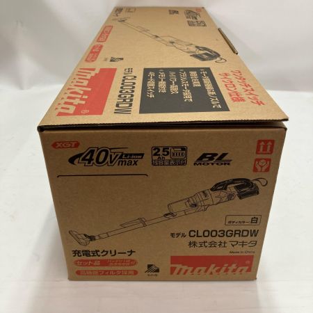 MAKITA マキタ 充電式クリーナ CL003GRDW バッテリー・充電器付 ホワイト