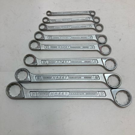 HAZET ハゼット 両口メガネレンチ 8本組 6×7-21×22mm/ドイツ製