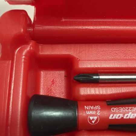 Snap-on スナップオン 電工用スクリュー ドライバーセット SDGE70ESD レッド