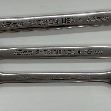 Snap-on スナップオン ハンドツール スパナ5点セット SVOMシリーズ 8×10.  10×12  12×14  14×17  17×19㎜