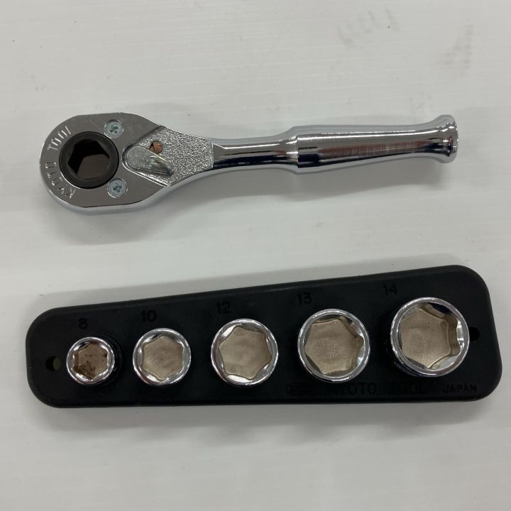 KTC ラチェットハンドル/ソケット10個セット【市川行徳店】【店頭取引限定】【中古】管理番号：ITOJR46MBFXQ KTC ケーティーシー ハンドツール パームラチェットセット - 中古工具