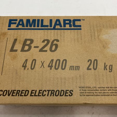 FAMILIARC/KOBELCO 工具 溶接棒 LB-26 4.0×400mm 20kg 未使用品