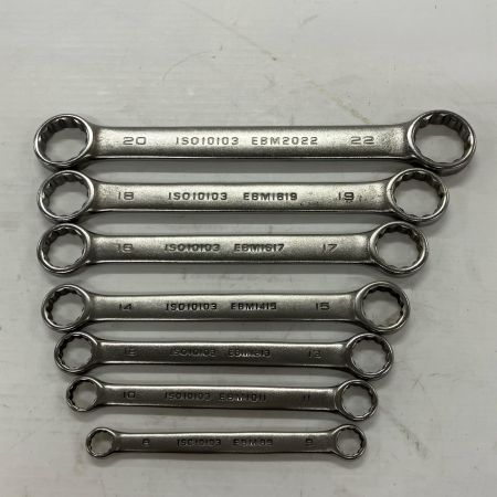 Snap-on スナップオン ユーロツール両口メガネレンチ EBM8～22mm ７本ｾｯﾄ