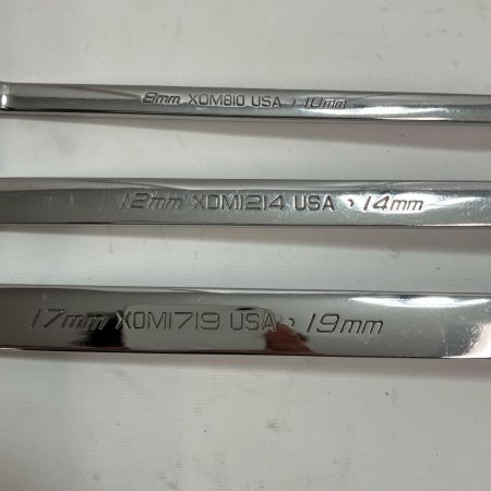 Snap-on スナップオン 工具 ハンドツール 両口メガネレンチ XOM810/1214/1719 ３本ｾｯﾄ