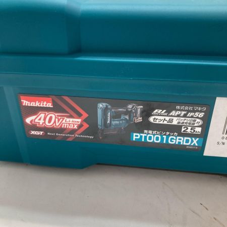 MAKITA マキタ 充電式ピンタッカ PT001GRDX ブルー 40v 35mm バッテリー2個・充電器・ケース付