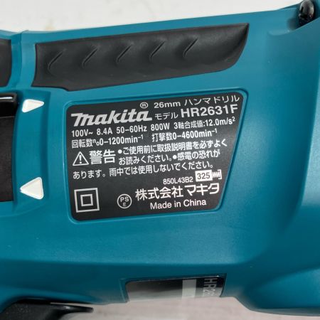 MAKITA マキタ 工具 締め付け工具 ハンマドリル HR2631F ブルー ケース付 コード式 26mm 100v