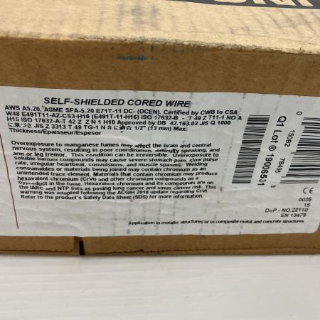 LONCOLN ELECTRIC 工具 溶接ワイヤー NR-211 未使用品