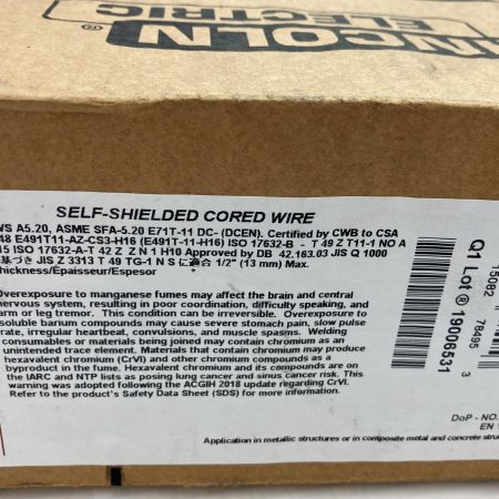 LONCOLN ELECTRIC 工具 溶接ワイヤー NR-211 未使用品