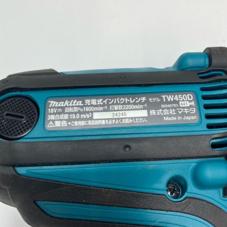 MAKITA マキタ 工具 締め付け工具 インパクトレンチ TW450D ブルー ケース付 18v
