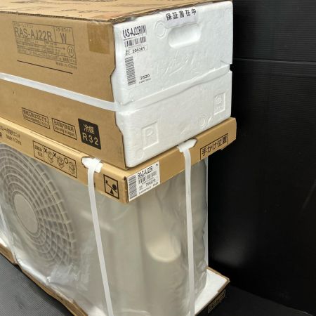 HITACHI 日立 ルームエアコン 白くまくん RAS-AJ22R 主に6畳用 室外機セット