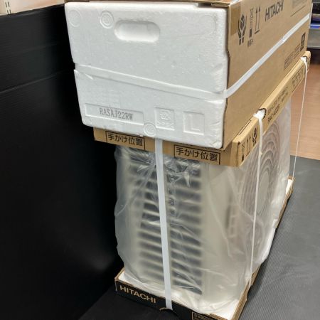 HITACHI 日立 ルームエアコン 白くまくん RAS-AJ22R 主に6畳用 室外機セット