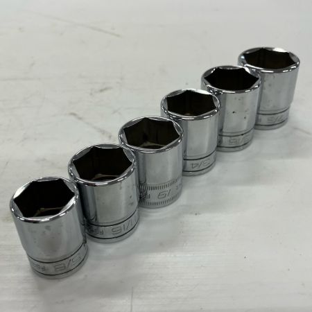 Snap-on スナップオン ソケット 12点ｾｯﾄ 1/4・5/16・3/8・7/16・1/2・9/16・5/8・11/16・19・3/4・13/16・7/8