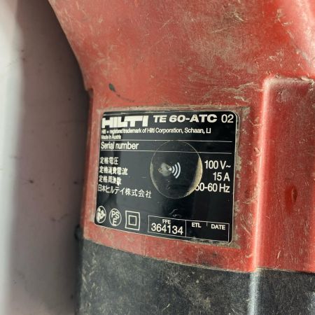 Hilti ヒルティ 締め付け工具 コード式 ハンマドリル ケース付 キズ・ヨゴレ有 TE60-ATC レッド