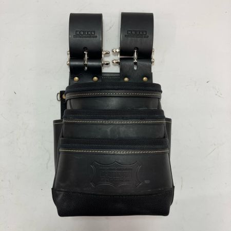 KNICKS ニックス 総ヌメ革3段腰袋 KGB-301DDX ブラック