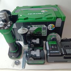 HiKOKI ハイコーキ ディスクグラインダー G3610DC 充電器・充電池2個・ケース・刃付 コードレス式 100mm 36v Sランク