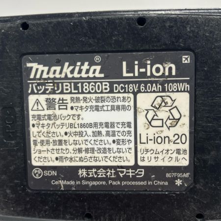 MAKITA マキタ 工具 インパクトドライバ TD172D ブラック 充電池1個付 コードレス式 18v 6.0Ah