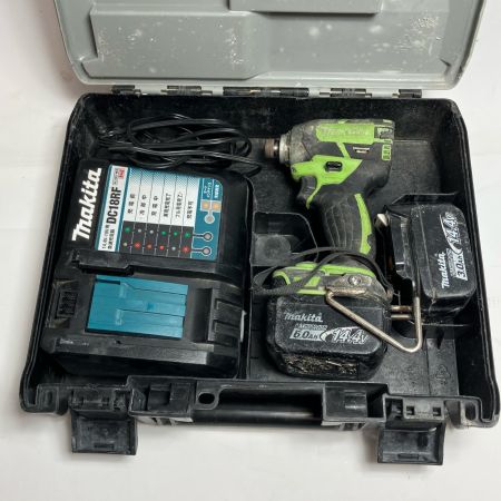 MAKITA マキタ 充電器・充電池2個・ケース付 コードレス式 14.4v インパクトドライバ  TD137D グリーン