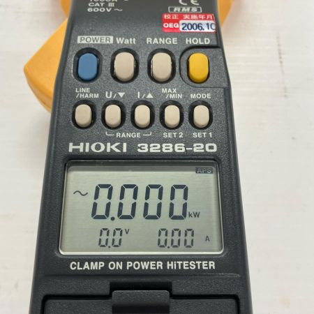 HIOKI クランプオンパワーハイテスタ 3286-20　 未校正品　ジャンク品