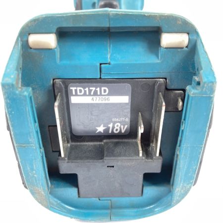  MAKITA マキタ 18V 充電式インパクトドライバ 本体のみ (バッテリ・充電器なし） TD171D ブルー