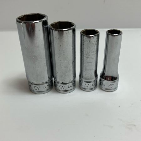 Snap-on スナップオン 3/8dr 6角ディープソケット４セット  SFSM18.16.11.9