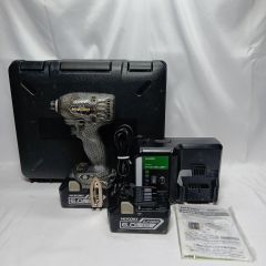 HiKOKI ハイコーキ 充電器・充電池2個・ケース付 18v カスタムハウジングインパクトドライバ  18DDL2 グレー Bランク