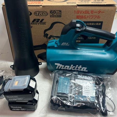 MAKITA マキタ ブロワ 　ﾊﾞｯﾃﾘｰ2個　充電器付き　未使用品(S) MUB184DRGX ブルー