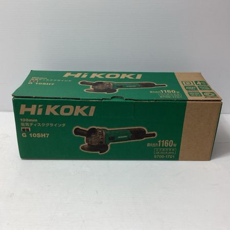 HiKOKI ハイコーキ ディスクグラインダー HiKOKI G10SH7 グリーン 未使用品　コード式 100mm 100v C651460 G10SH7 グリーン