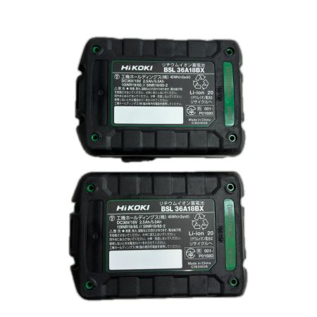 HiKOKI ハイコーキ 工具 締め付け工具 インパクトドライバ ブラック  充電器・充電池2個・ケース付 コードレス式 36v JD301287 WH36DC ブラック