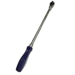 Snap-on スナップオン 工具 ハンドツール 1/2” ソフトグリップロングフレックスラチェット 本体のみ 全長：630mm 差込み角:12.7mm SHLF80A グレー×ブルー Cランク