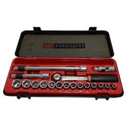 FACOM  ロッキングラチェットセット 計18点 ハンドツール ケース付き SJ.215R/SJ.210R/SJ.240/SJ.171/SJ.8～SJ.22H Bランク