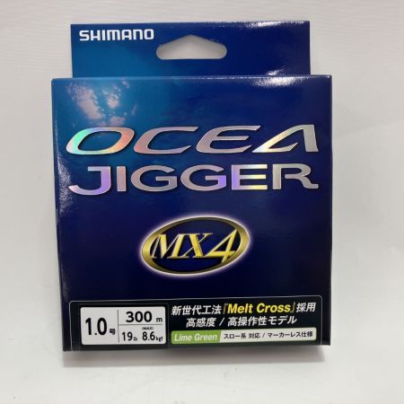 SHIMANO シマノ ライン オシアジガー MX4 PE ライムグリーン 1.0号 300m 3個セット PL-O74P
