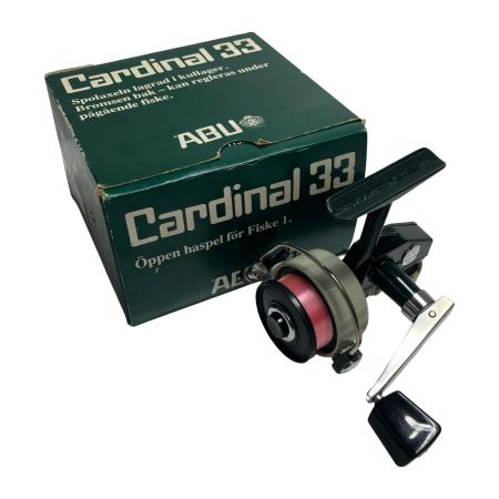 Abu Garcia アブガルシア スピニングリール カーディナル33 銘木ノブ、スプール、箱付 